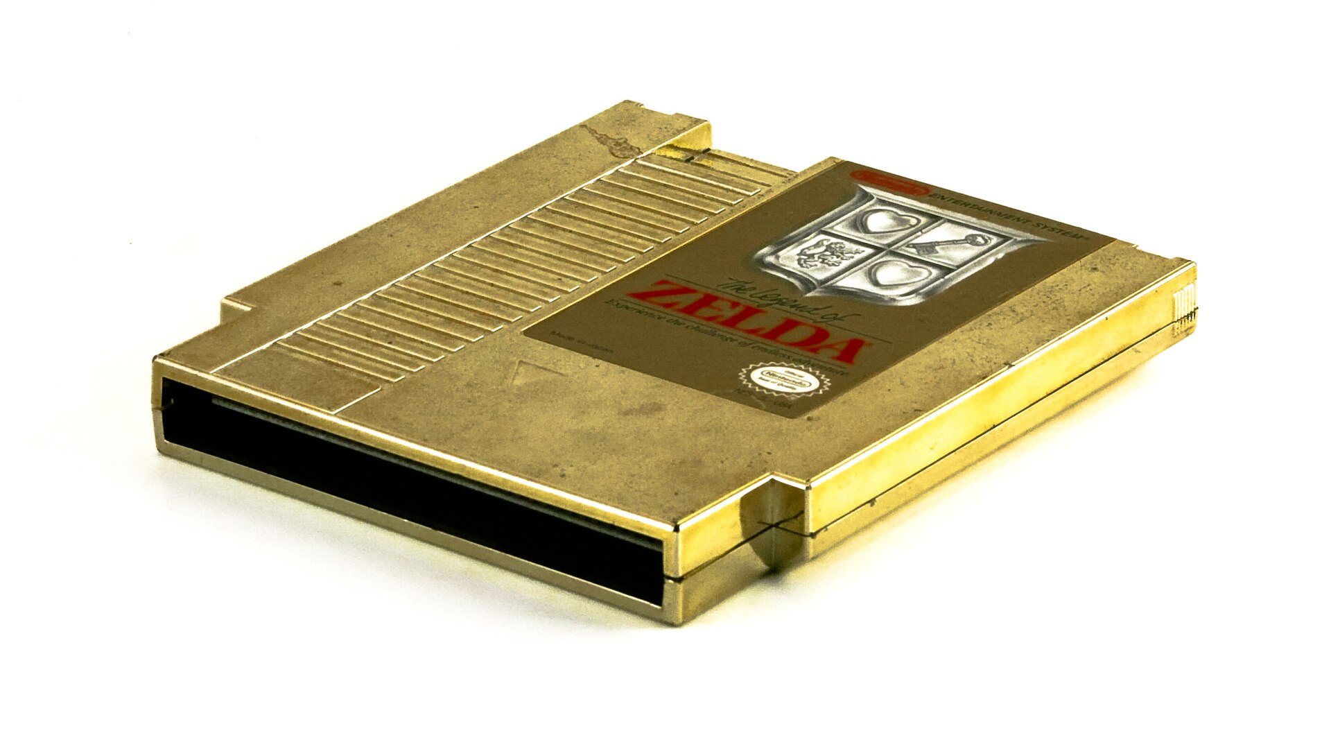 Goldenes Modul von The Legend of Zelda für das Nintendo Entertainment System