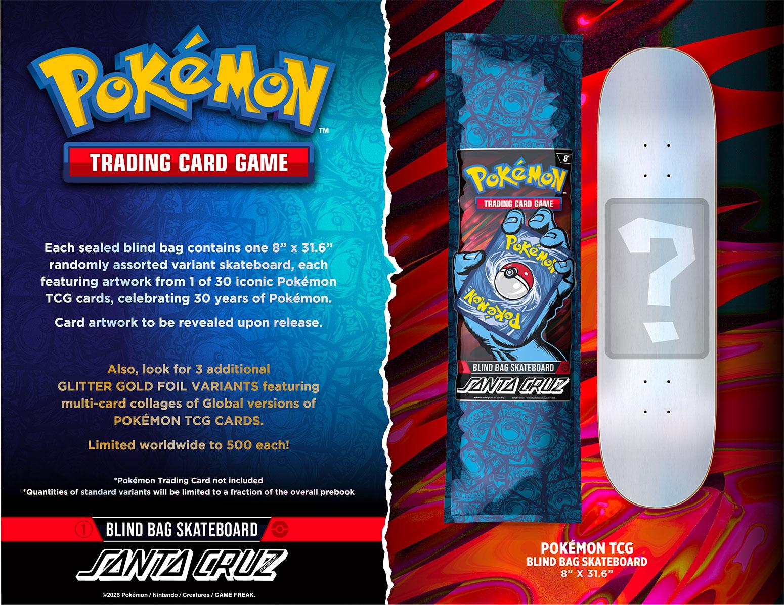 Pokémon × Santa Cruz: Drei goldene Skateboards, jeweils nur 500 Exemplare