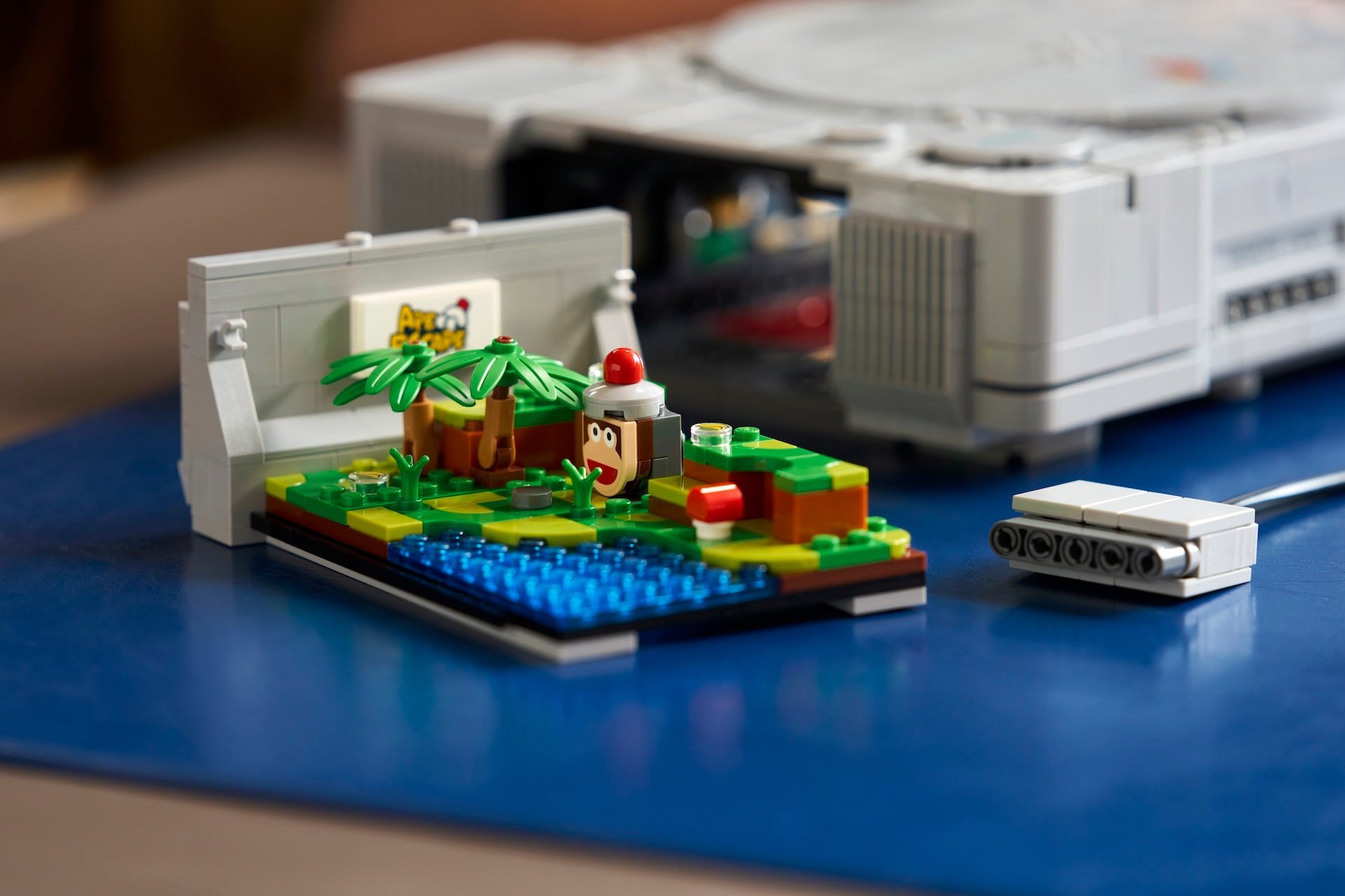 Baubares Ape-Escape-Diorama mit Inselszene aus LEGO Steinen